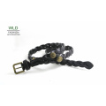 Fashion Basic Braided Genuine Top Leather Lady Belt Lky1188